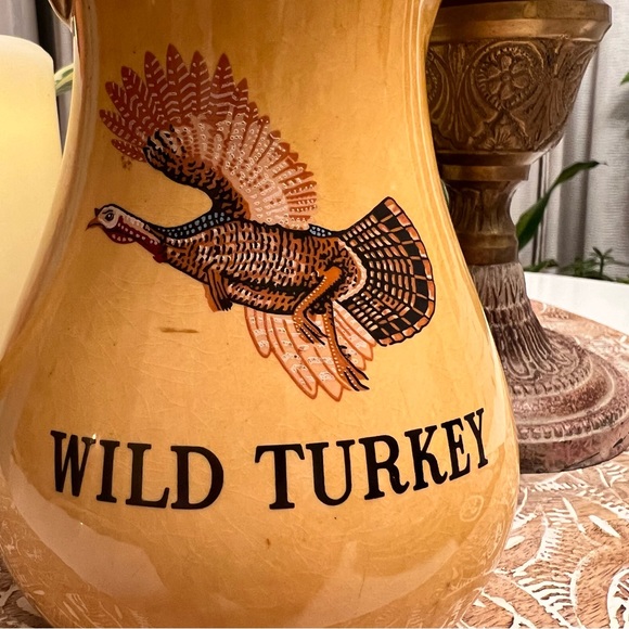 Vintage Staffordshire Pottery Wild Turkey Bourbon Pitcher - Picture 5 of 9